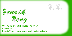 henrik meng business card